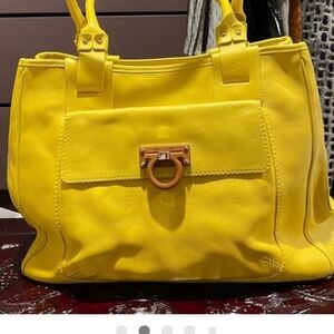 Salvatore Ferragamo Yellow Shoulder Bag